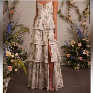 V Chapman - The Caterina Dress in Blue Bouquet